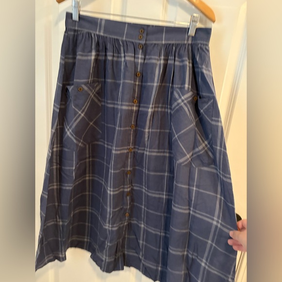 Patagonia organic cotton / hemp button down skirt size m - Picture 2 of 5